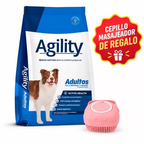 Agility Adulto x 20 Kg+Cepillo Masajeador!!