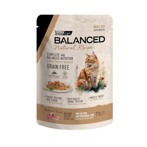 Pouch N.Recipe Gato Salmon y Cordero x 85grs
