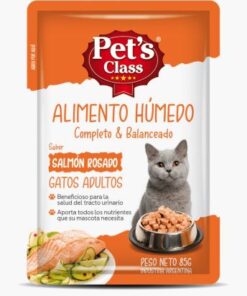 Pouch Pets Class Gato Salmon x 85grs